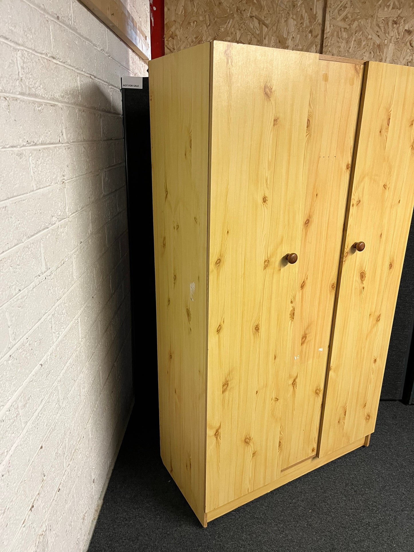 Beech Laminate wardrobe (H 1800 x W 1050 x D 490 mm)