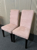Switch Pair of pink fabric upholstered dining chairs  3126 3 image