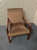 Switch Solid teak stained armchairs, dark brown fabric 2325 2 image