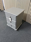 Switch Dark grey painted solid pine 3 drawer bedside locker  2425 3 image