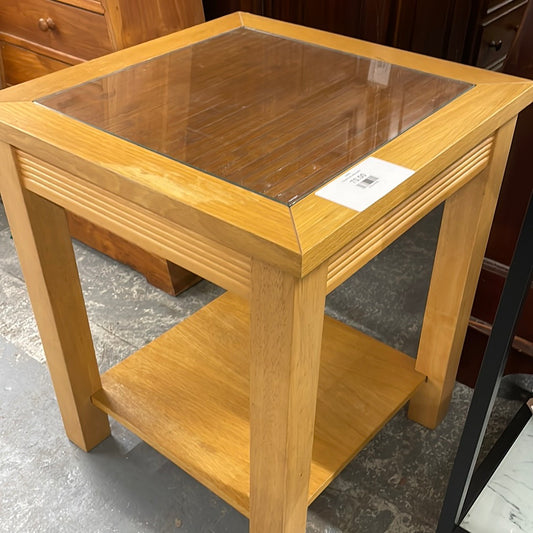Square oak coffee table