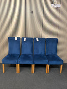 Switch High back dark blue velvet dining chair, solid wood frame (SET OF 4) 3126 3 image