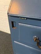 Switch 3 drawer blue painted mahogany writing bureau 3225 3 image