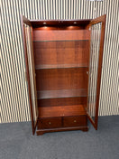Switch Tall dark wood stained 2 glass door display unit (H 84 x W 127 x D 46 cm) 3325 3 image