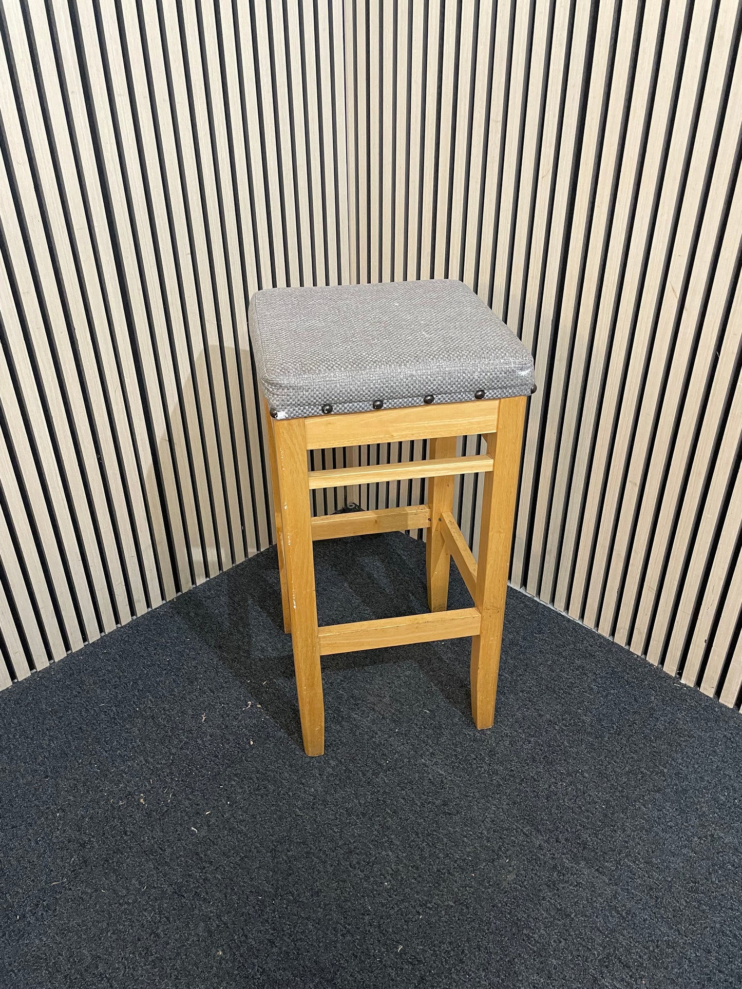 Fabric Square High Bar Stool 1126