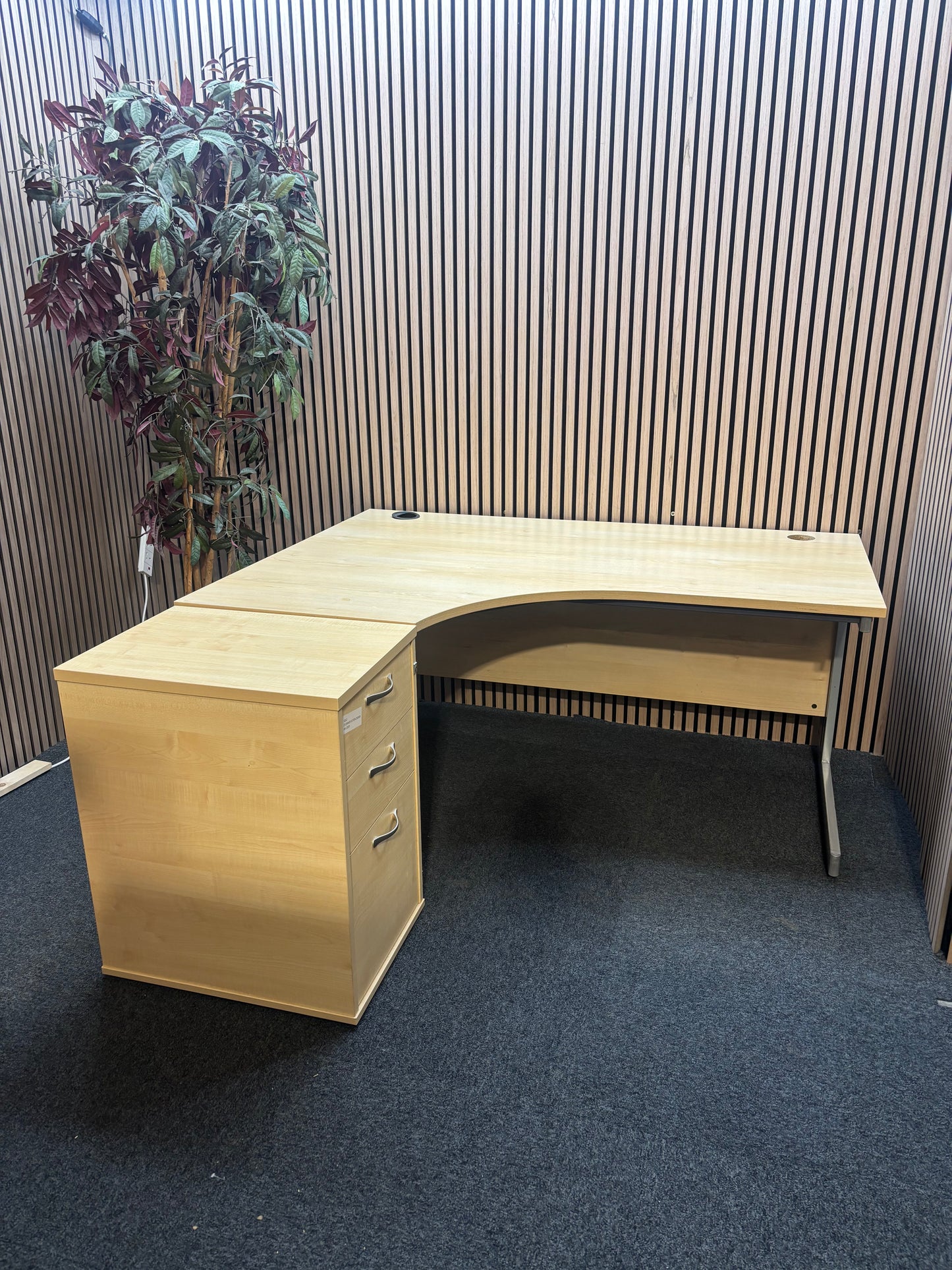 16x12 left hand radial desk in Maple