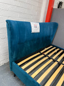 Switch 5ft high end blue velour fabric bed frame 1226 3 image