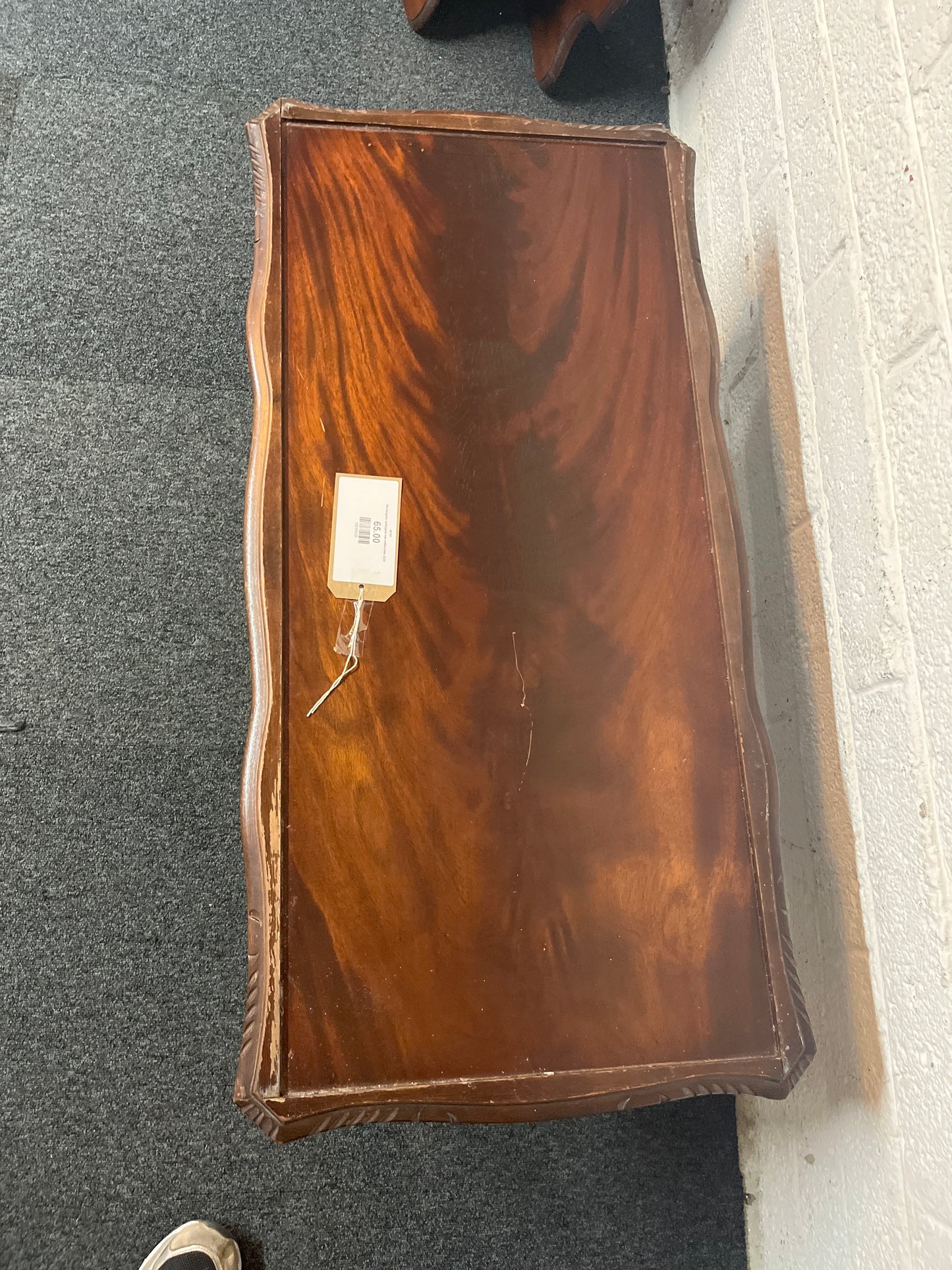 Rectangular mahogany low coffee table 3225