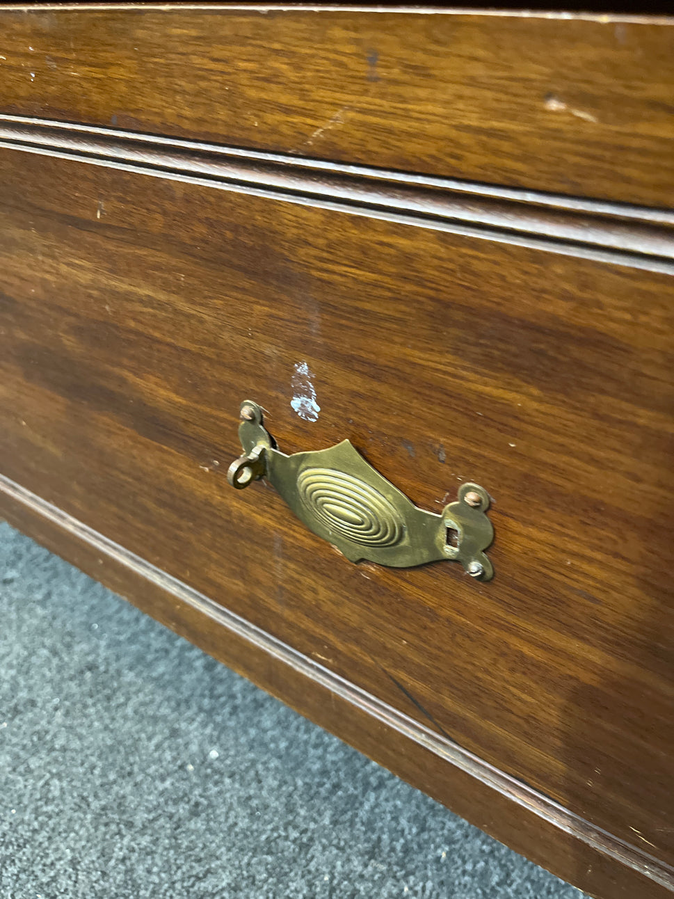 Antique mahogany 3+2 tall chest of drawers (H 121 x W 122 x D 58 cm) 2425