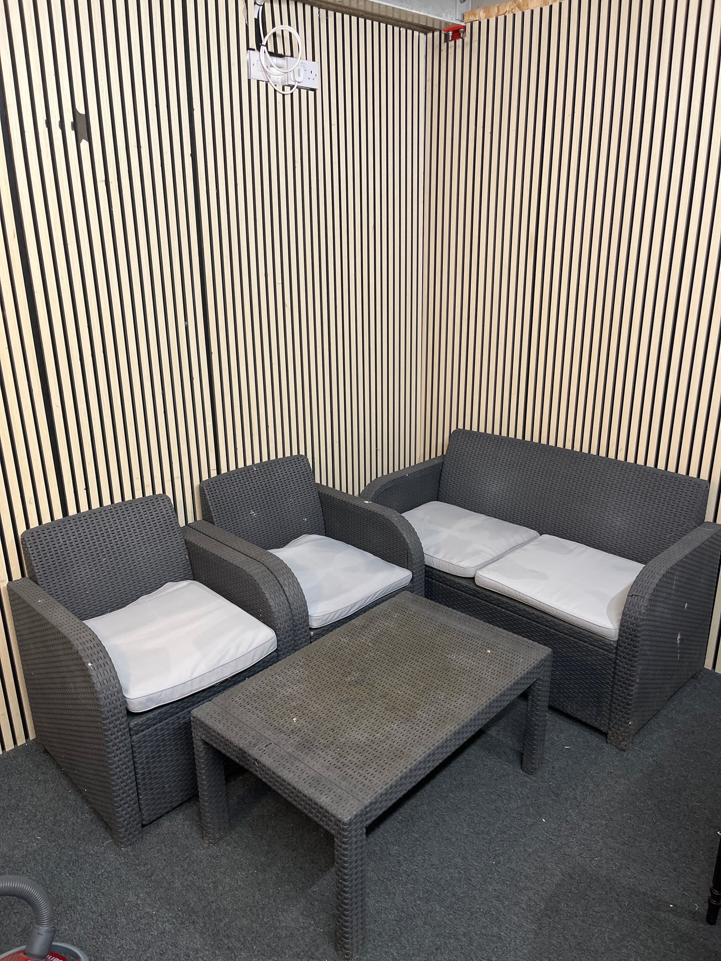 2+1+1+coffee table grey Rattan outdoor garden set  43456
