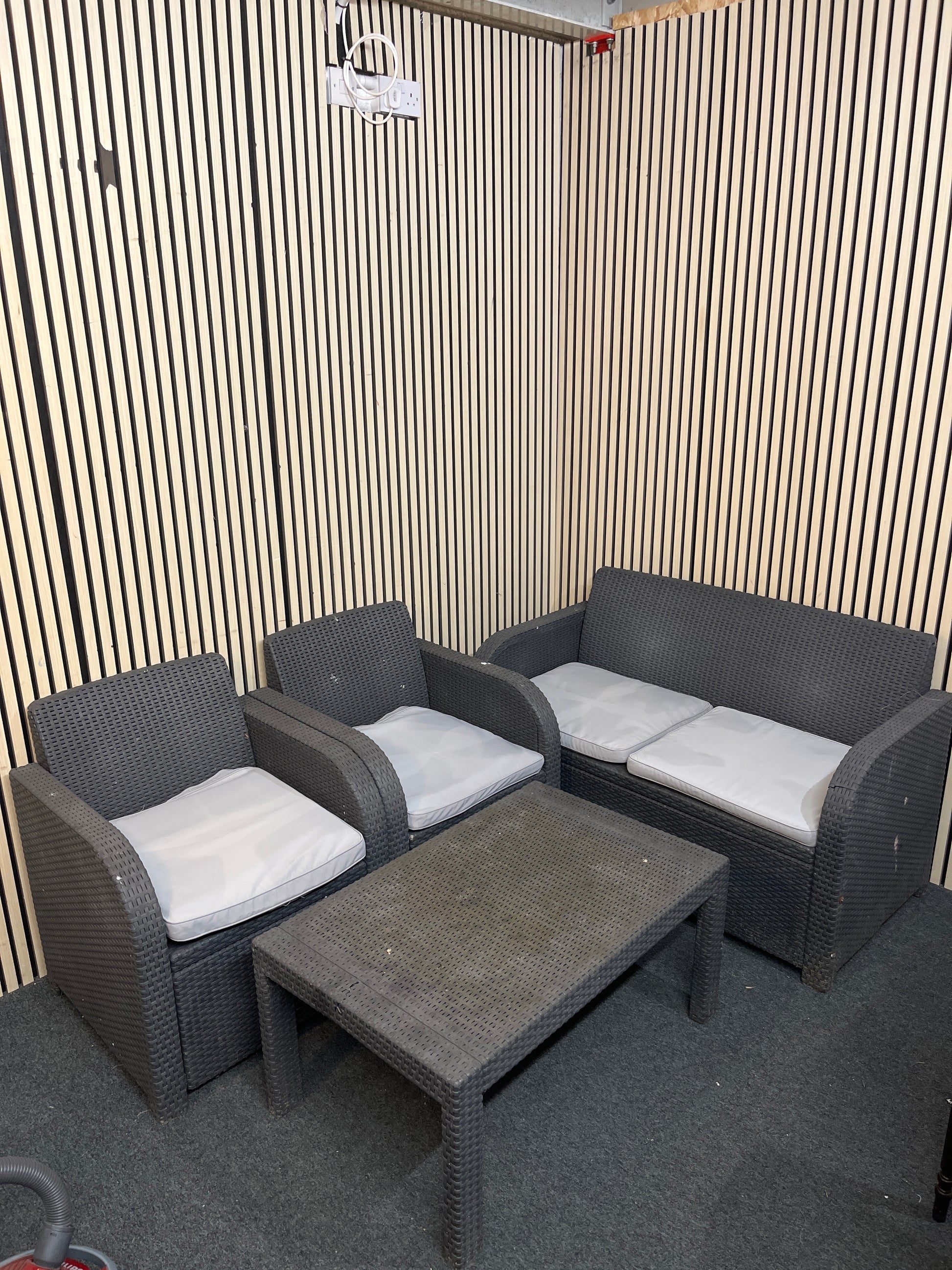 2+1+1+coffee table grey Rattan outdoor garden set  43456