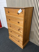 Switch 5 high solid pine chest of drawers (H 123 x W 73 x D 43 cm) 1226 3 image