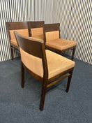 Switch Solid Walnut dining chair with apricot mixed fabric seat (SET OF 4) 43805A 3 image