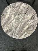Switch Grey granite circular top, black metal frame nest of 2 coffee tables (800W &amp; 600W 430H) 3225 3 image