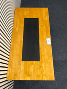 Switch Hardwood low rectangular coffee table with black central inlay (H 41 x W 123 x D 61 cm) 2 image
