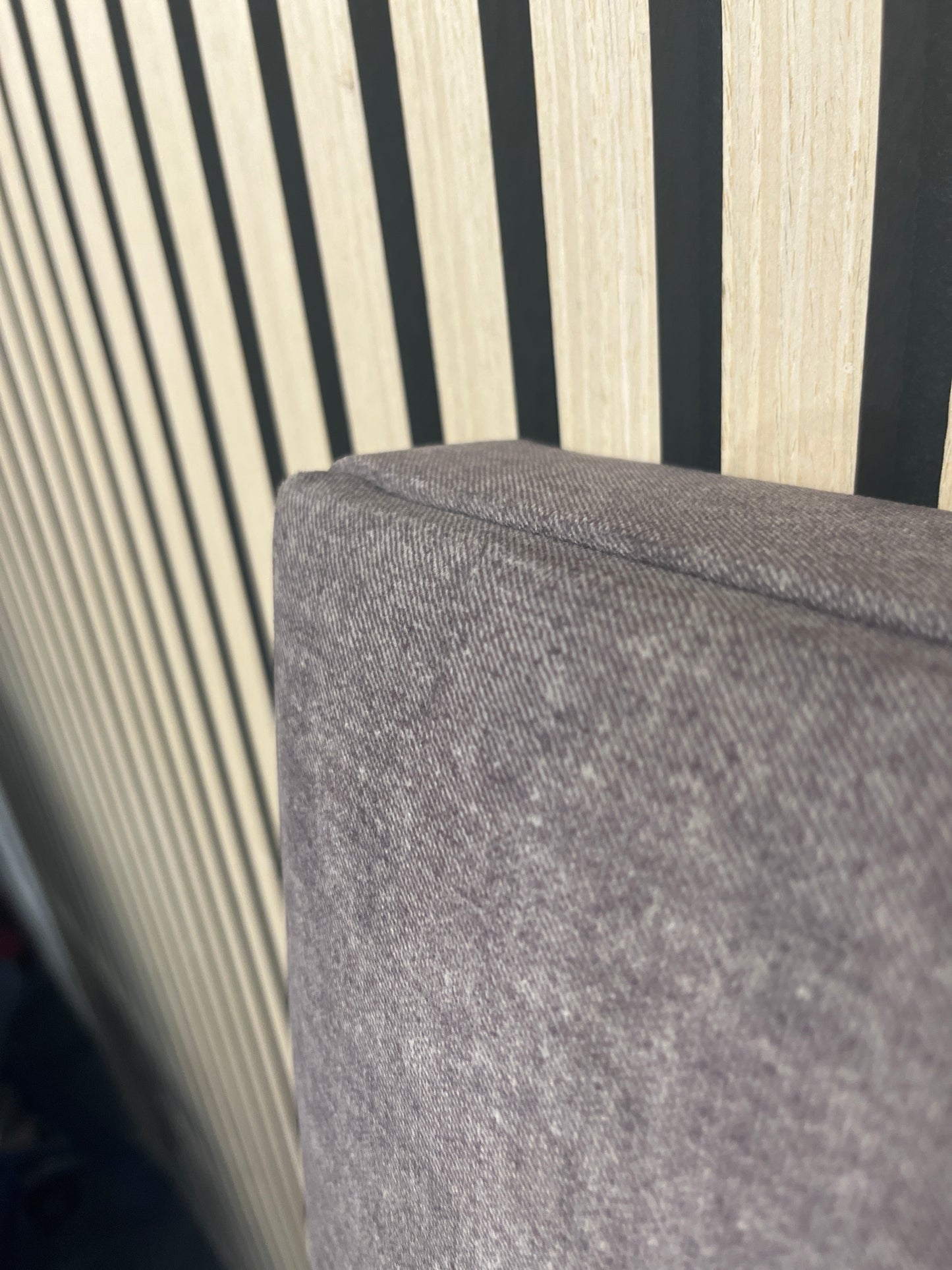 4ft 6 grey fabric headboard 2226