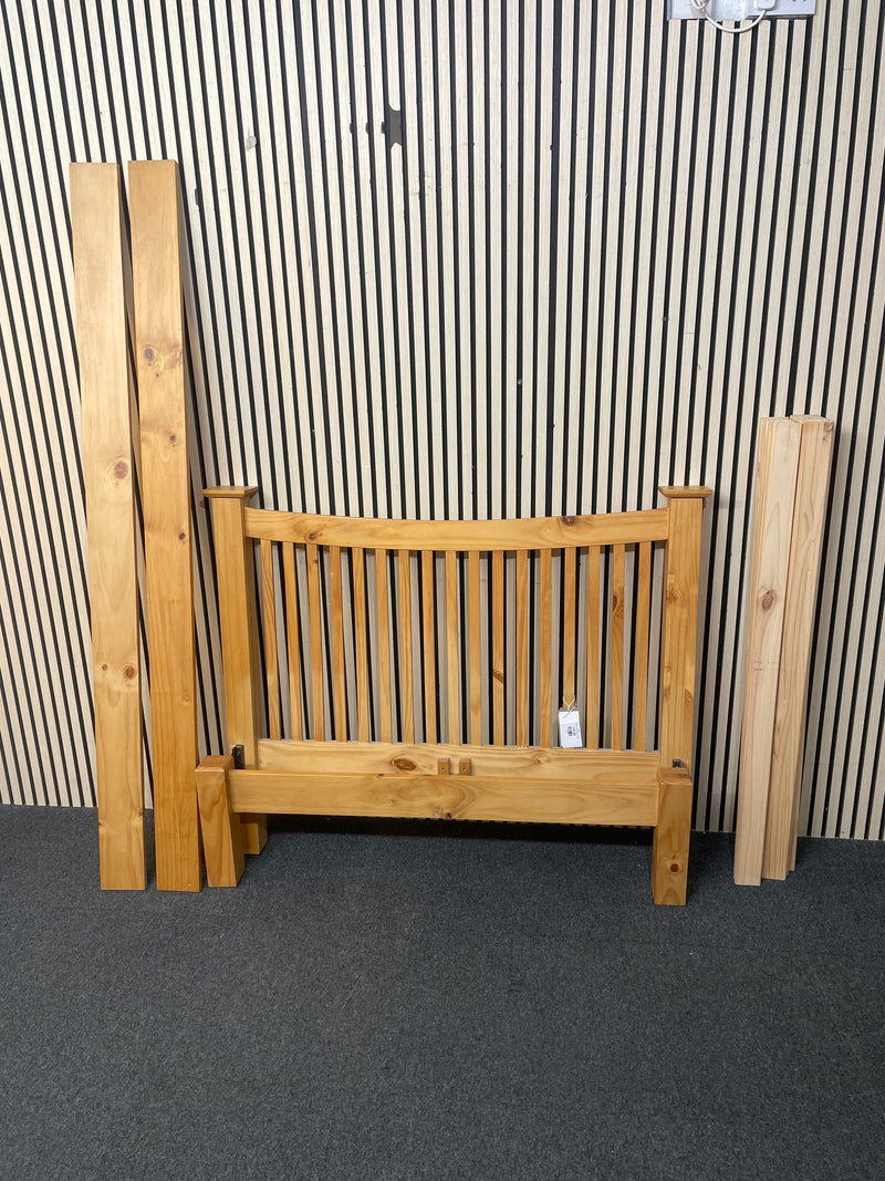 4ft Solid pine slatted bed frame   44586