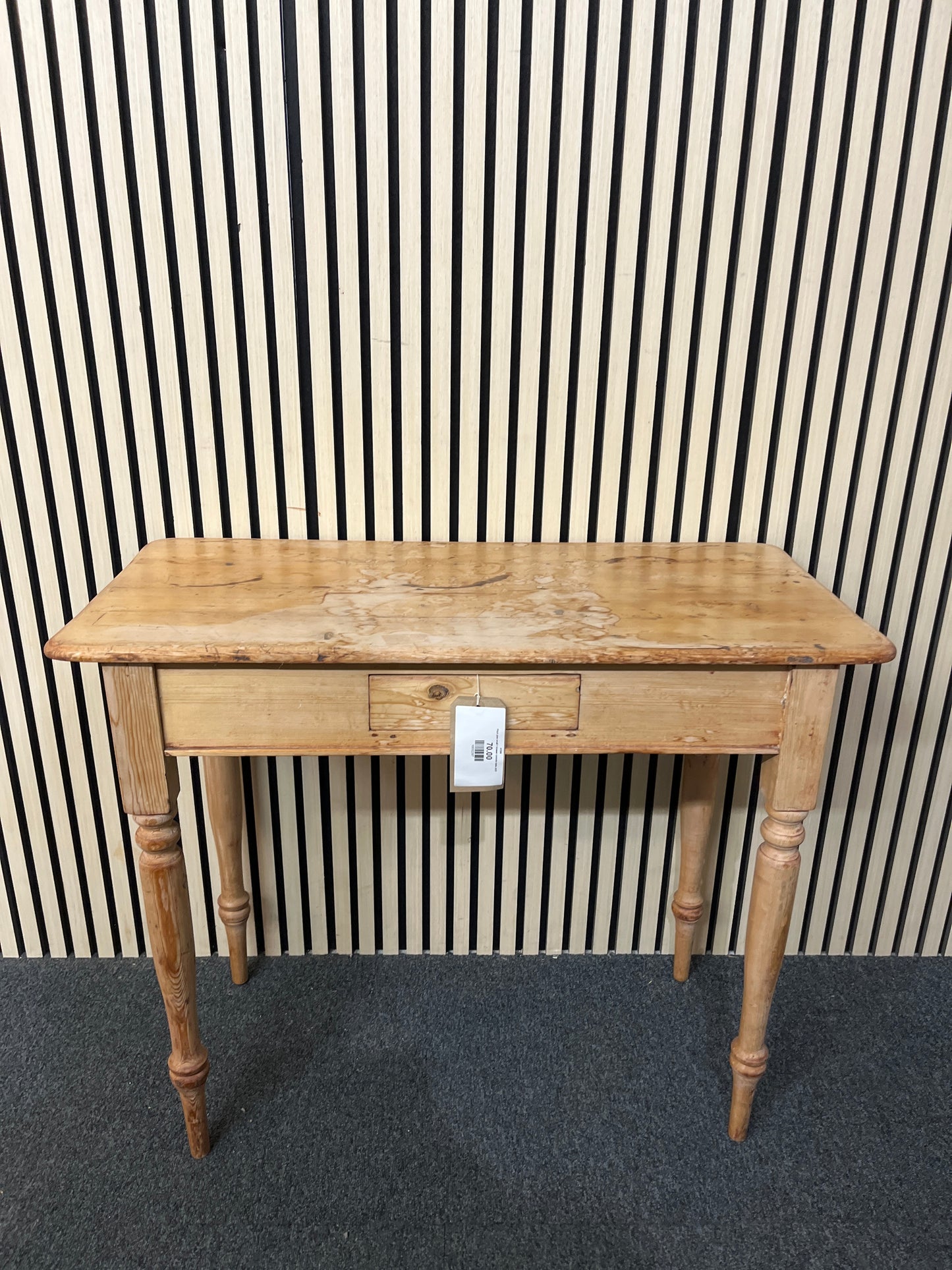 Pitch pine small 1 drawer console table 2425