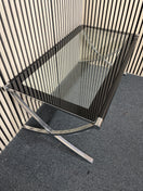 Low glass top rectangular coffee table (W 120 cm)  44533
