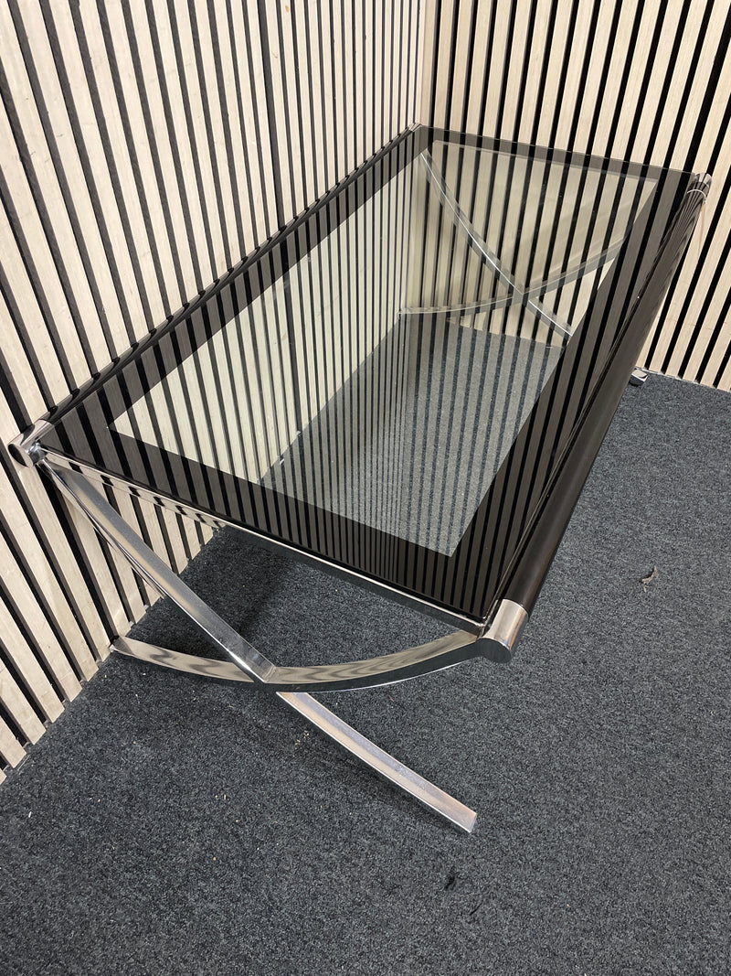 Low glass top rectangular coffee table (W 120 cm)  44533