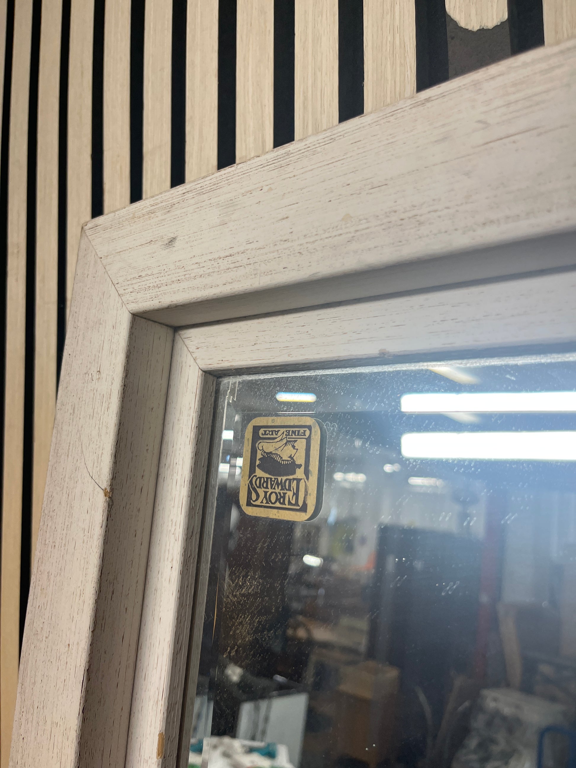 Full length mirror (193 x 75 cm) cream border  44199