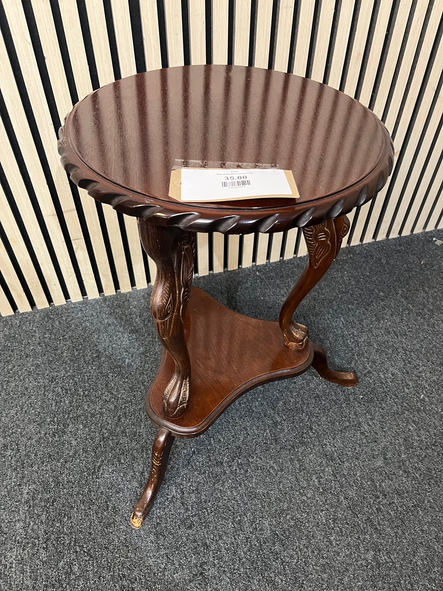 Mahogany plant stand  3126
