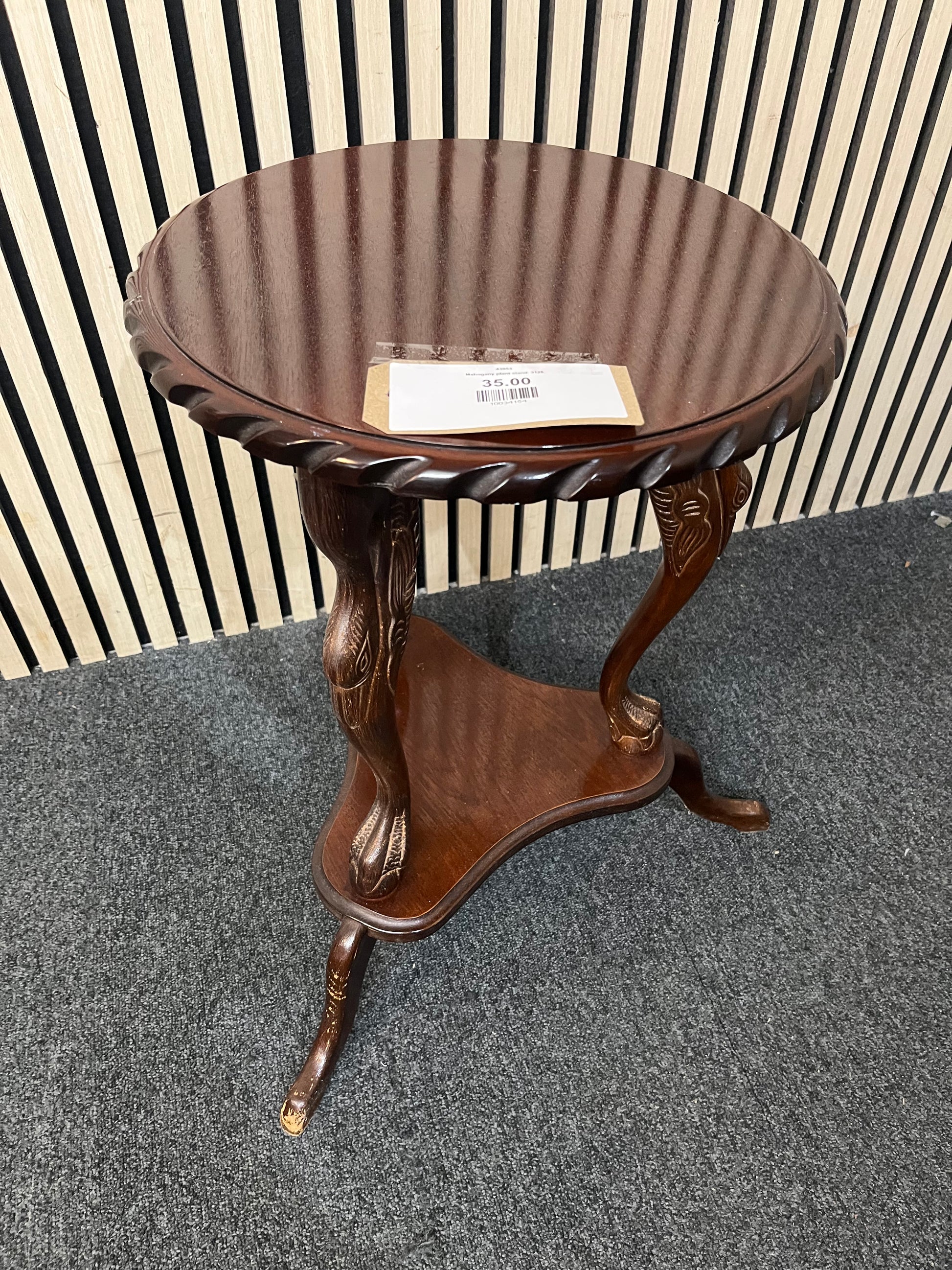 Mahogany plant stand  3126