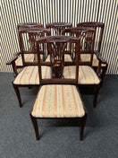 Mahogany framed shield-back upholstered dining chair (SET OF 6)  44563