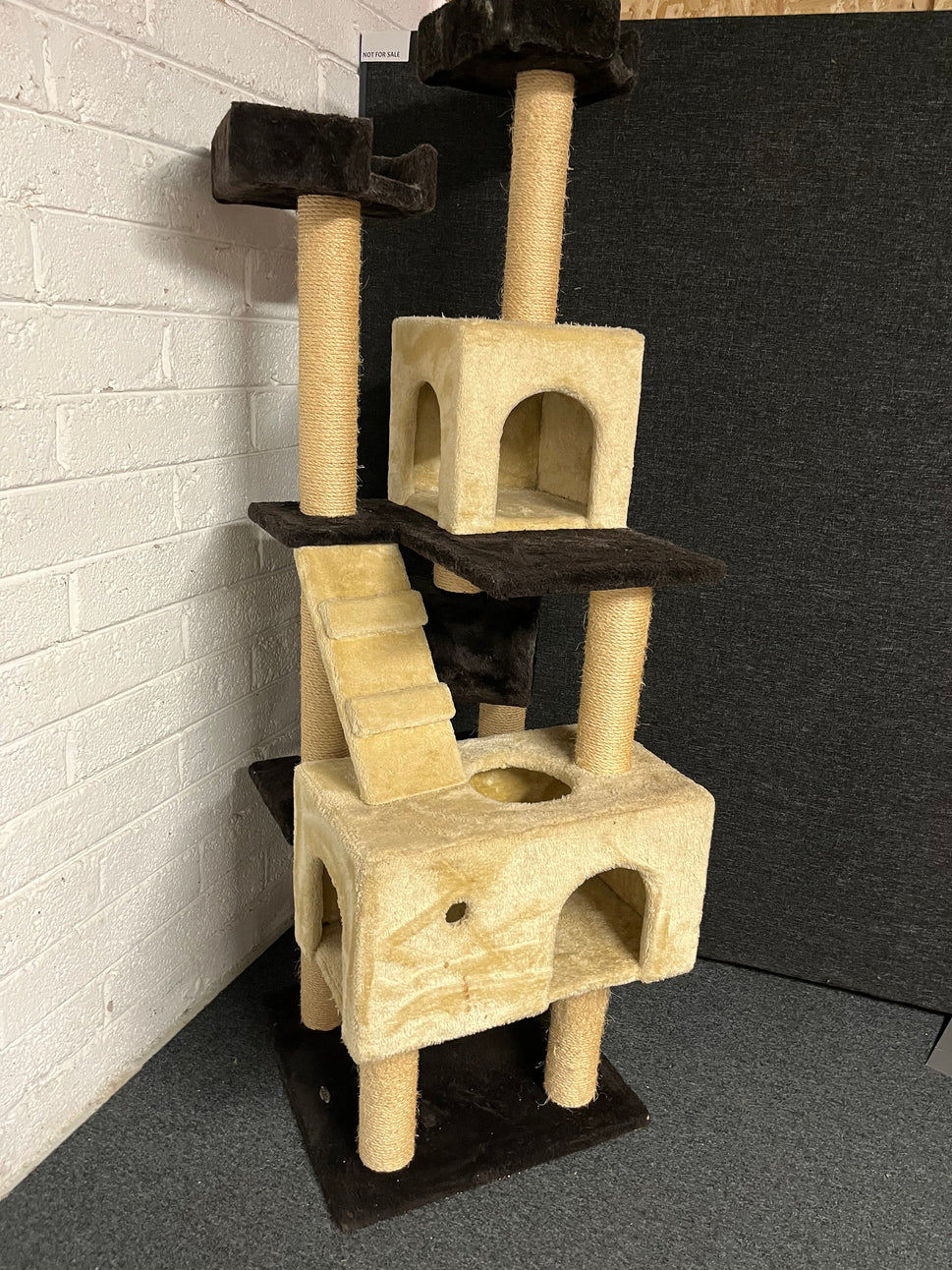 Cats play pen fabric tall beige unit 1225