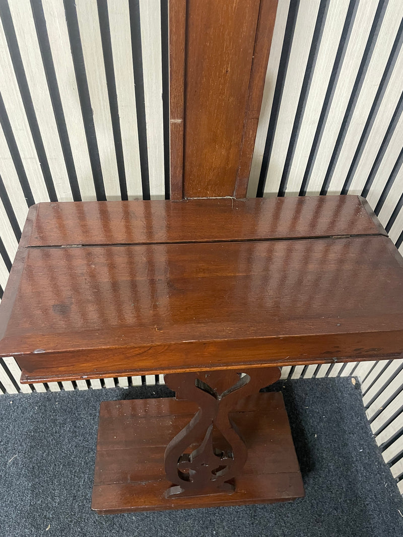 Ornate mahogany tall hat and coat stand (H 214 x W 80 x D 30 cm)  44641