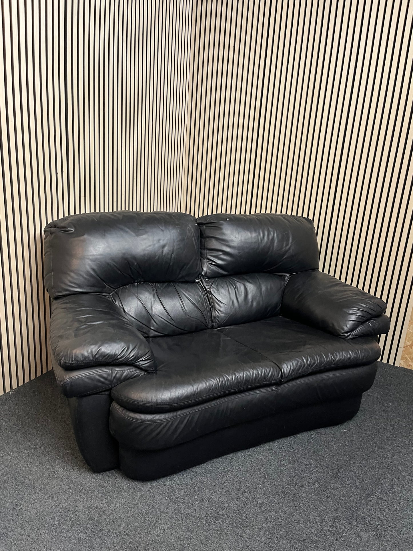 2 seater real leather sofa