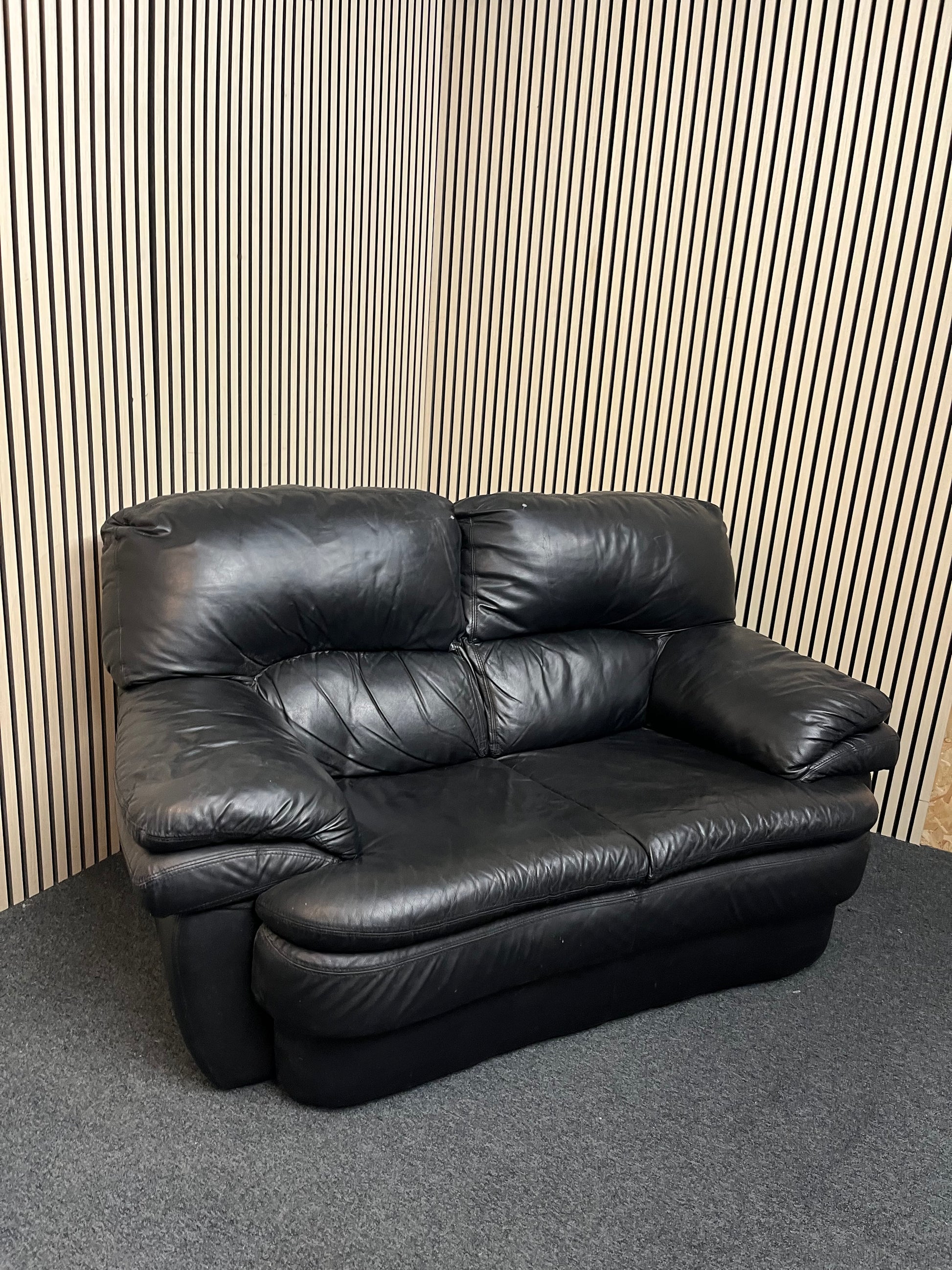 2 seater real leather sofa