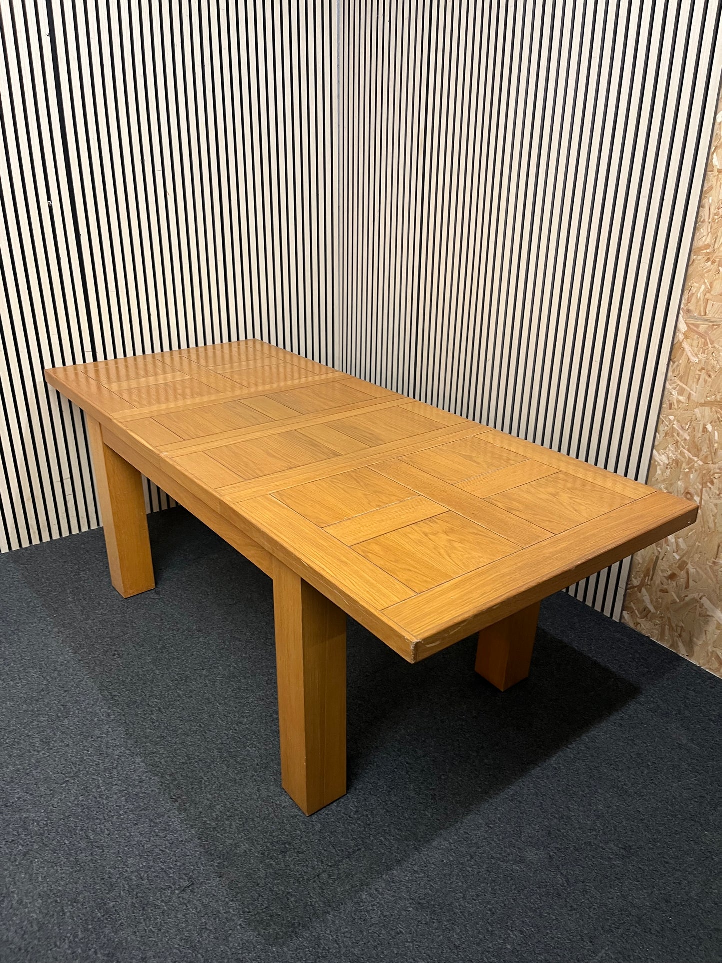 Solid oak extendable dining table (L 140 - 210 x W 90 cm) 3126