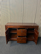 Switch Darkwood 2 door 2 drawer sideboard with modern metal handle hinges (H 85 x W 150 x D 45 cm)  44244 3 image