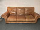 Switch 3 seater real tan leather high back sofa  2225 2 image