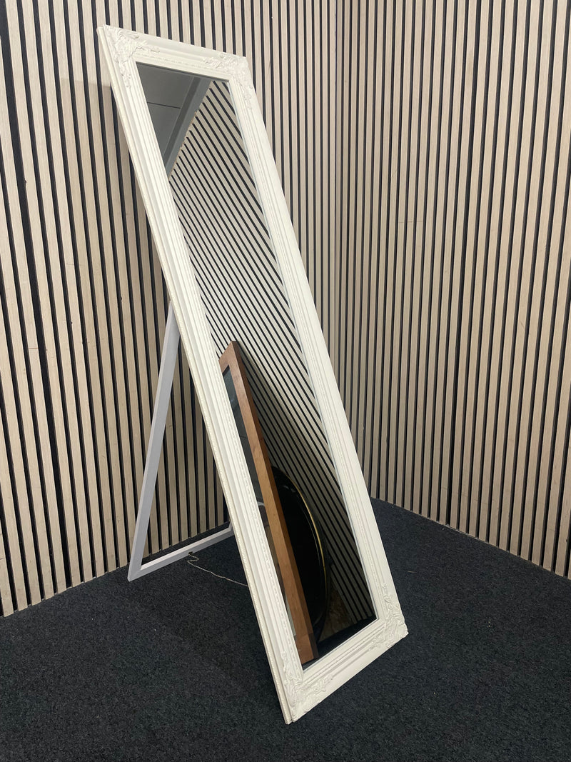 Cream free-standing portrait mirror, height 170 cm, width 44 cm x2  44718