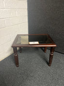 Switch Ornate mahogany framed square lamp table with glass top%A0 1225 2 image