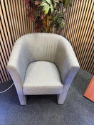 Switch Luxe single fabric tub chair in grey - Ex Demo, out of box 2 image