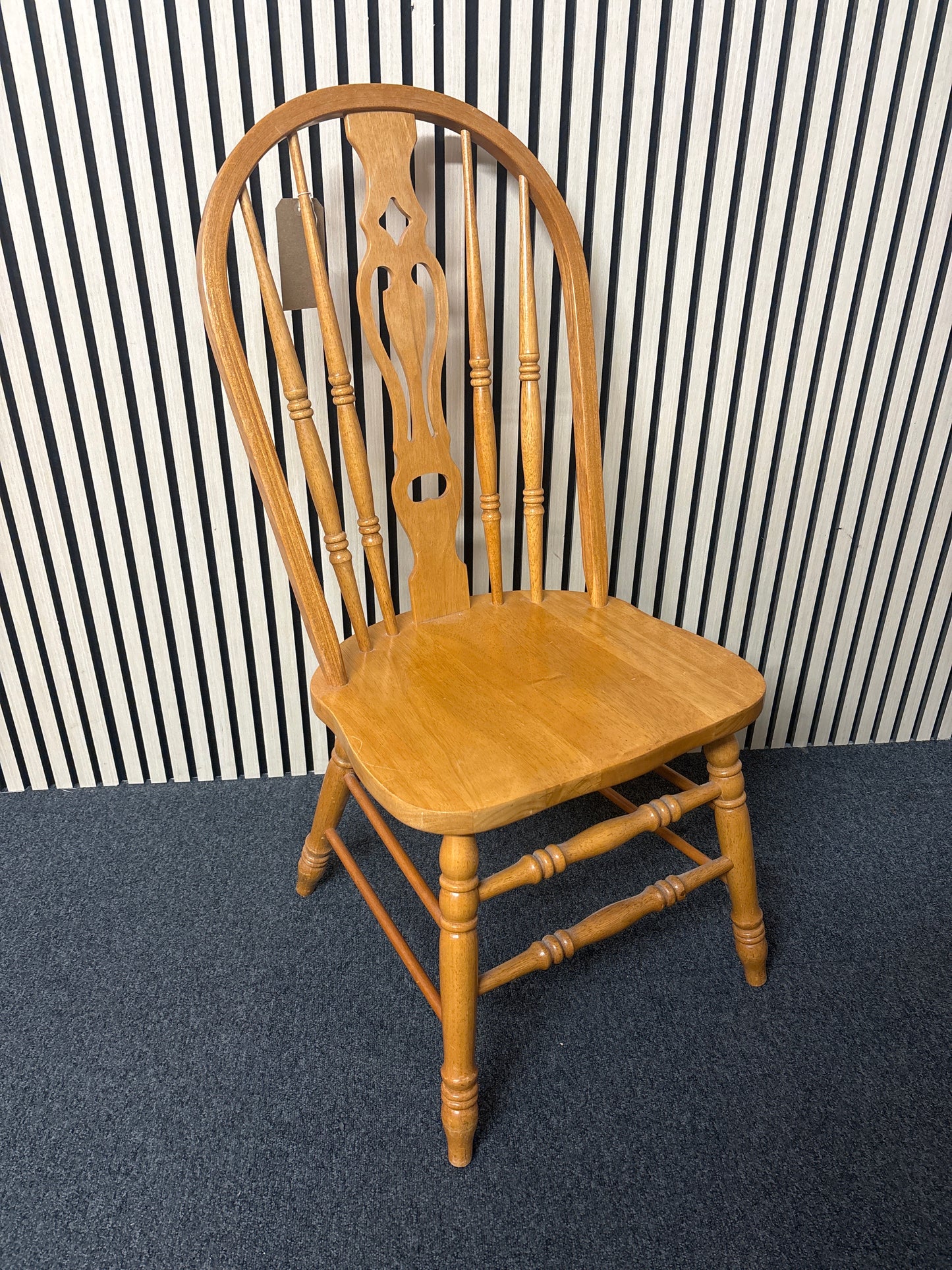 Solid rubberwood high back kitchen chair 2325