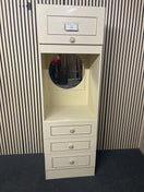 Switch Tall white laminate 3 drawer top open bedroom dresser (H 83 x W 59 x D 43 cm) 2425 2 image