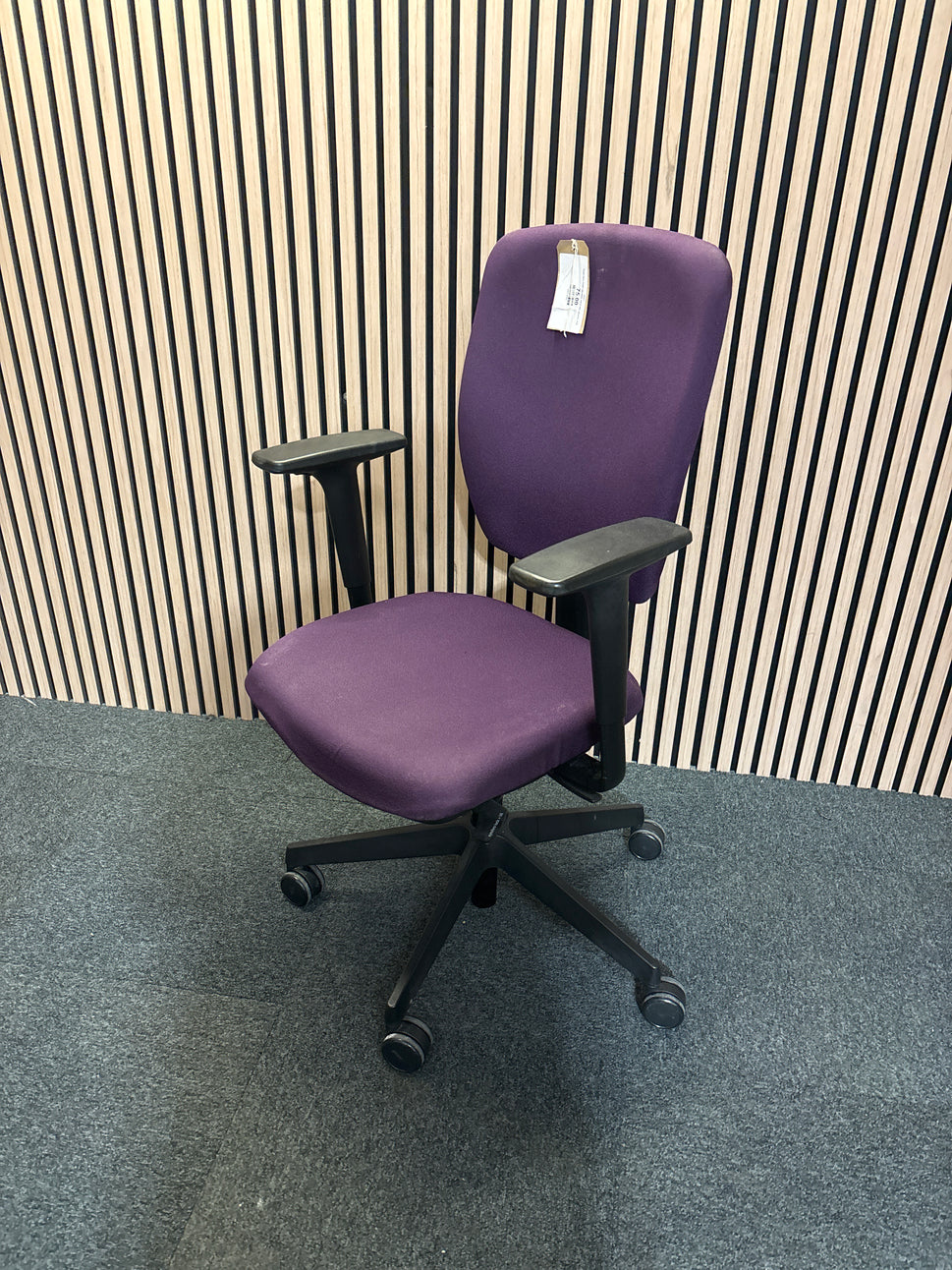 Purple fabric height adjustable swivel with HA arms  3126