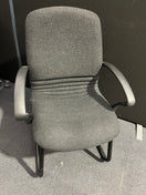 Switch Charcoal medium back cantilever chair with arms 2 image