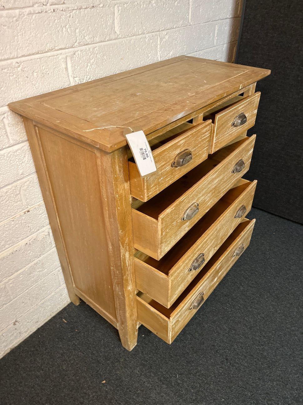 3+2 natural pine chest of drawers 2225