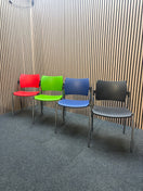 Switch Boss design dream Green plastic framed stacking chair, chrome frame 2 image