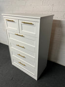 Switch Tall 3+2 chest of drawers with gold effect handles 1600Hx810Wx500D 2225 3 image