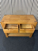 Switch Solid oak 2 drawer hall table (H 80 x W 100 x D 40 cm) 2226 3 image