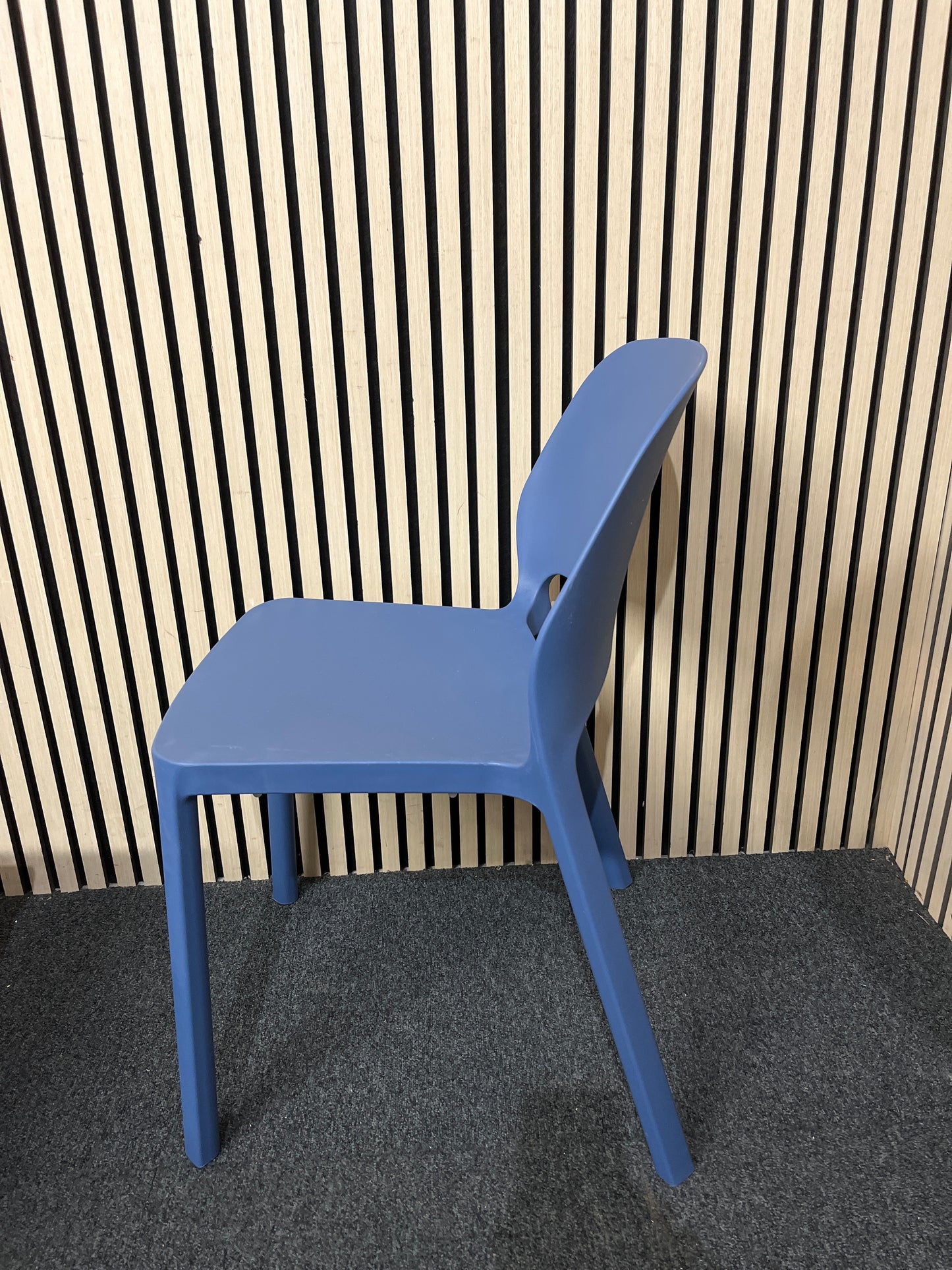 NEW Contra one piece polypropylene Chair - Blue. BRAND NEW STACKABLE. PRICE INC VAT. OTHER COLOUR OPTIONS AVAILABLE ALSO