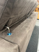 Switch Large electric sectional recliner corner suite brown suede effect fabric suite 2225 3 image