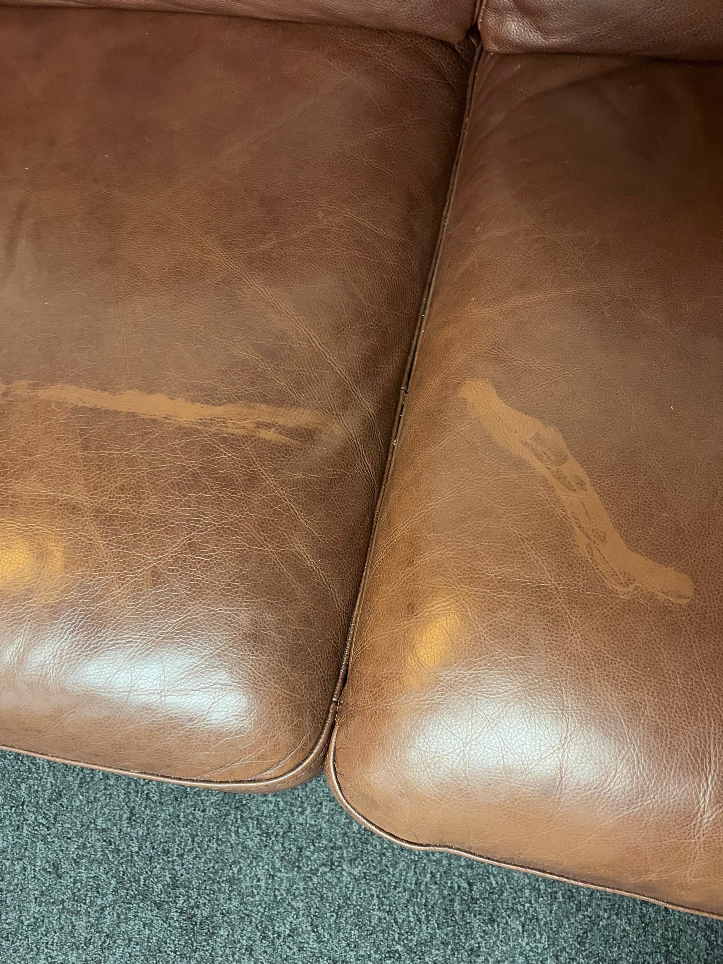 3 seater Italsofa dark brown leather sofa 2225