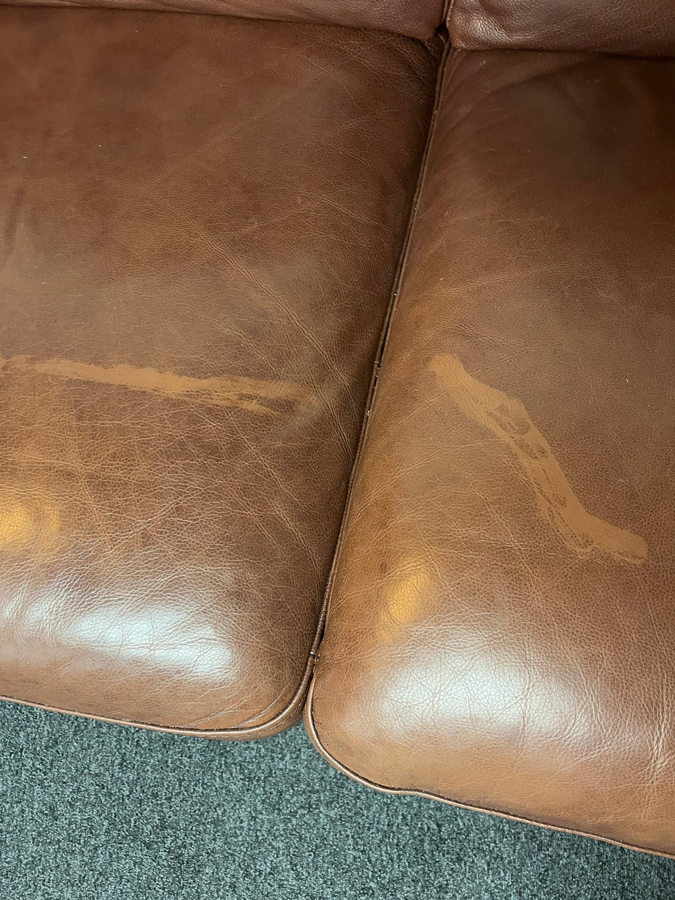 3 seater Italsofa dark brown leather sofa 2225